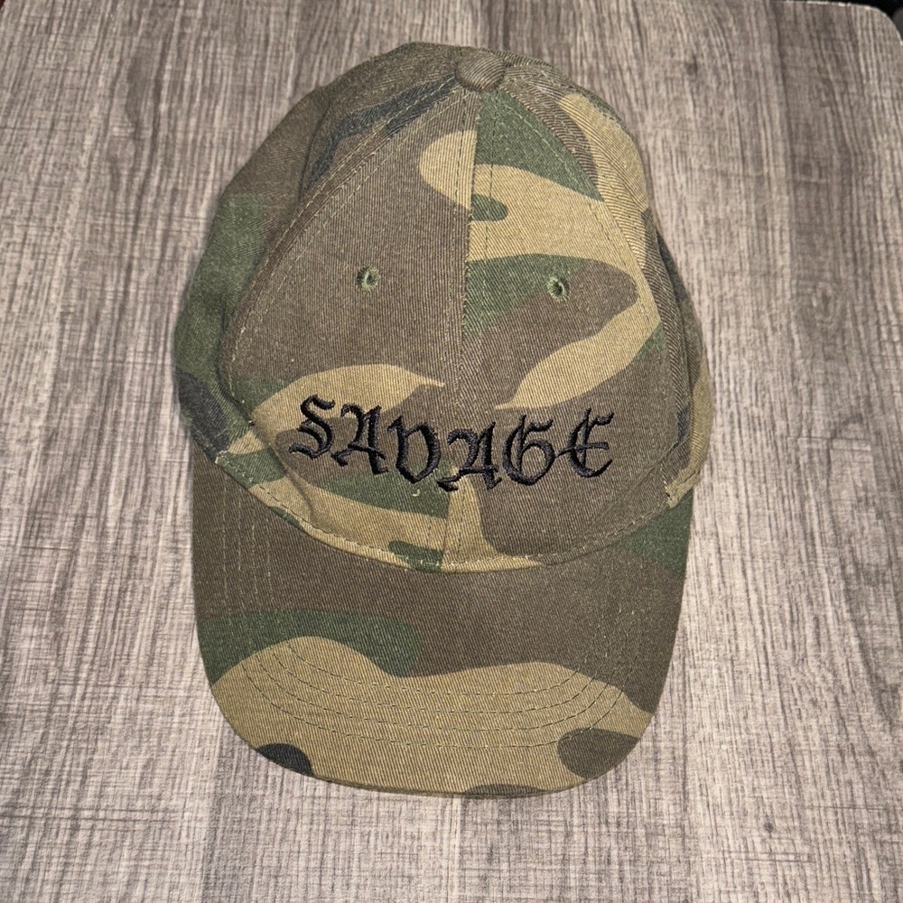 Camo Savage Embroidered Hat Adjustable Streetwear Baseball Cap Unisex